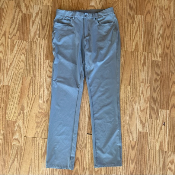 Greg Norman Golf Slack Pants Grey 32x32 Polyester Stretch Performance - Picture 1 of 10